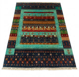 Authentic Gabbeh Nomadic Narrative Area Rug