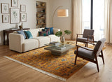 Mughal Stylized Vine Honey Ochre Accent Rug