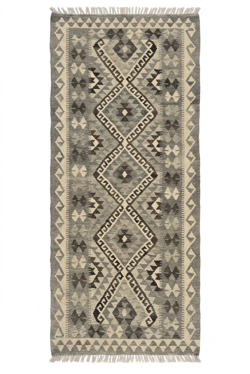 Striped Diamond Medallion Kilim