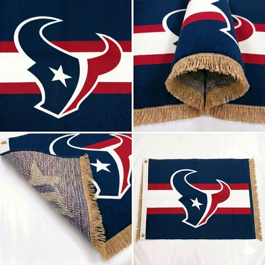 Houston Texans NFL Hand-Knotted Wool Wall Flag
