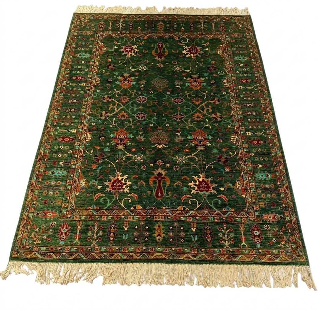 Rich Forest Green Area Rug