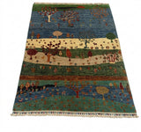 Gabbeh Pastoral Tree of Life & Wildlife Landscape Rug