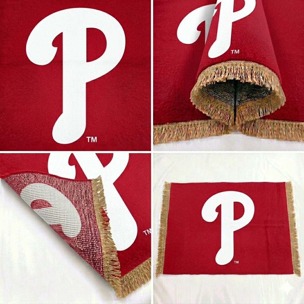Philadelphia Phillies MLB Hand-Knotted Wool Wall Flag