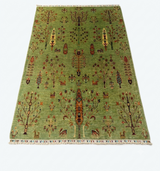 Verdant Eden Tribal Pictorial Rug
