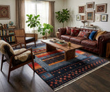 Authentic Gabbeh Nomadic Narrative Area Rug