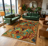Bakhtiari Expressionist & Garden Lattice Area Rug