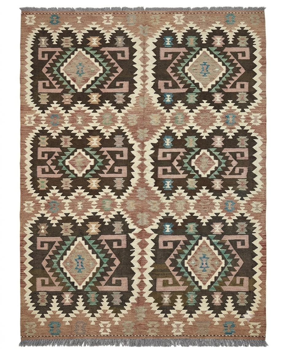 Brown Tribal Flatweave Kilim
