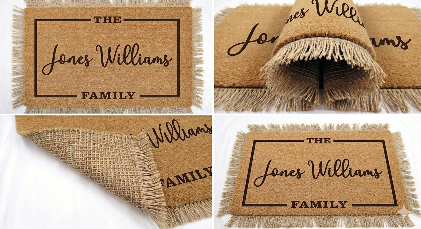 "Be Our Guest" Classic Hand-Knotted Wool Doormat