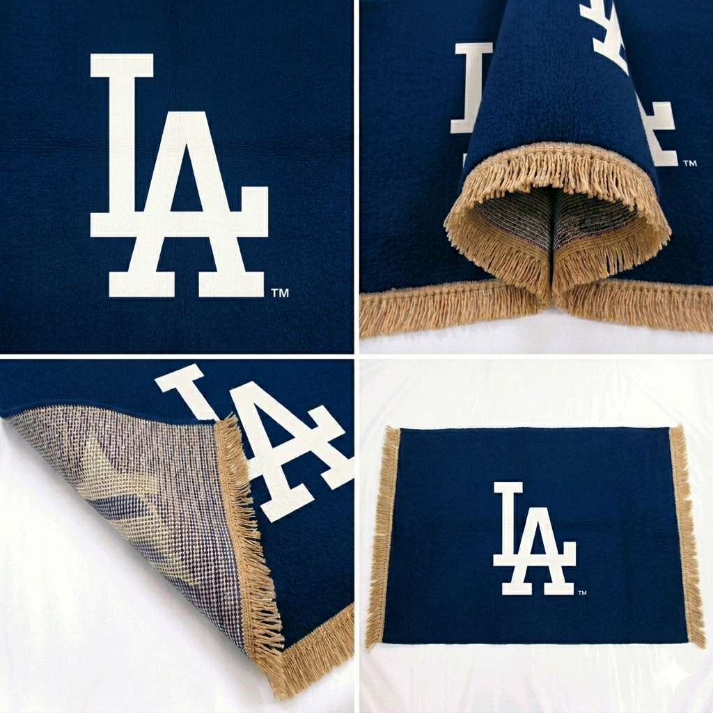 Los Angeles Dodgers MLB Hand-Knotted Wool Wall Flag