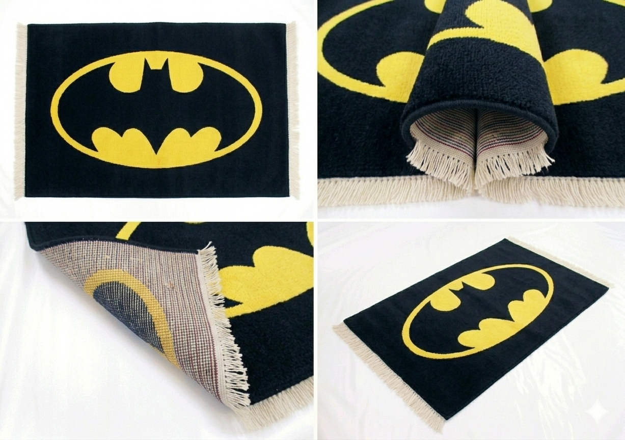 Batman Classic Hand-Knotted Wool Doormat