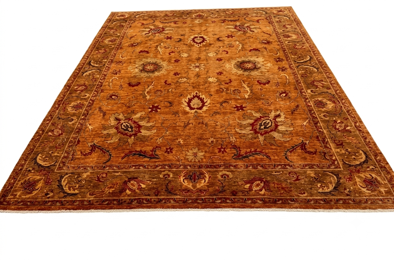 Traditional Oushak Floral Palmette Area Rug