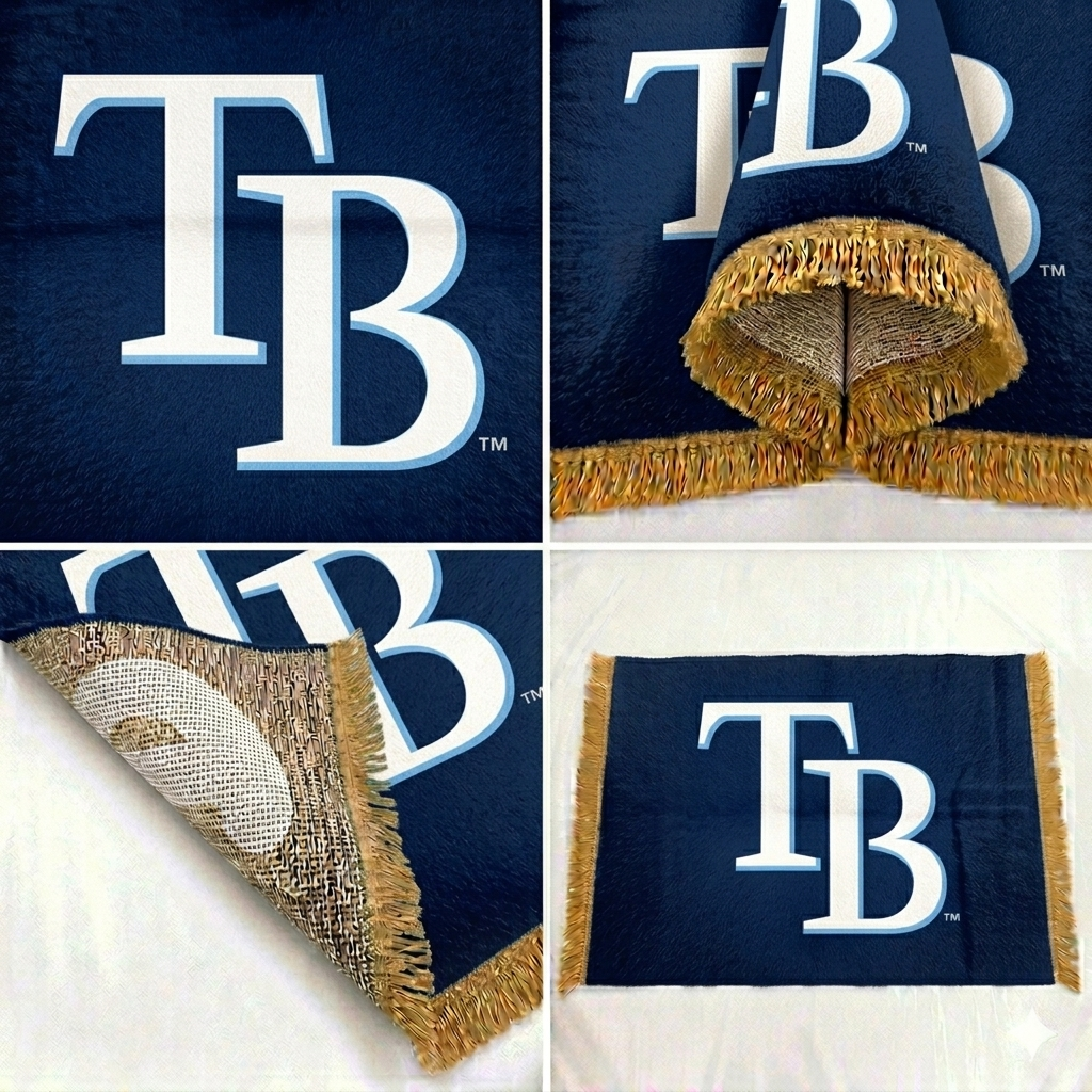 Tampa Bay Rays MLB Hand-Knotted Wool Wall Flag