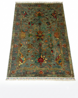 Green & Sage Oriental Medallion Accent Rug