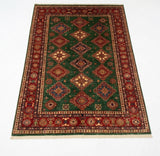 Caucasian Shirvan Lattice & Star Gul Wool Rug