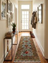 Classical Shah Abbas Botanical Hand-Knotted Runner Rug