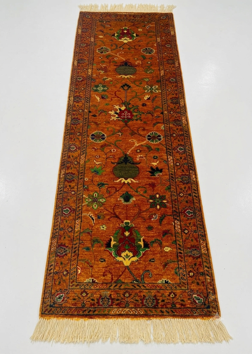 Vintage Floral Medallion Hall Runner Rug