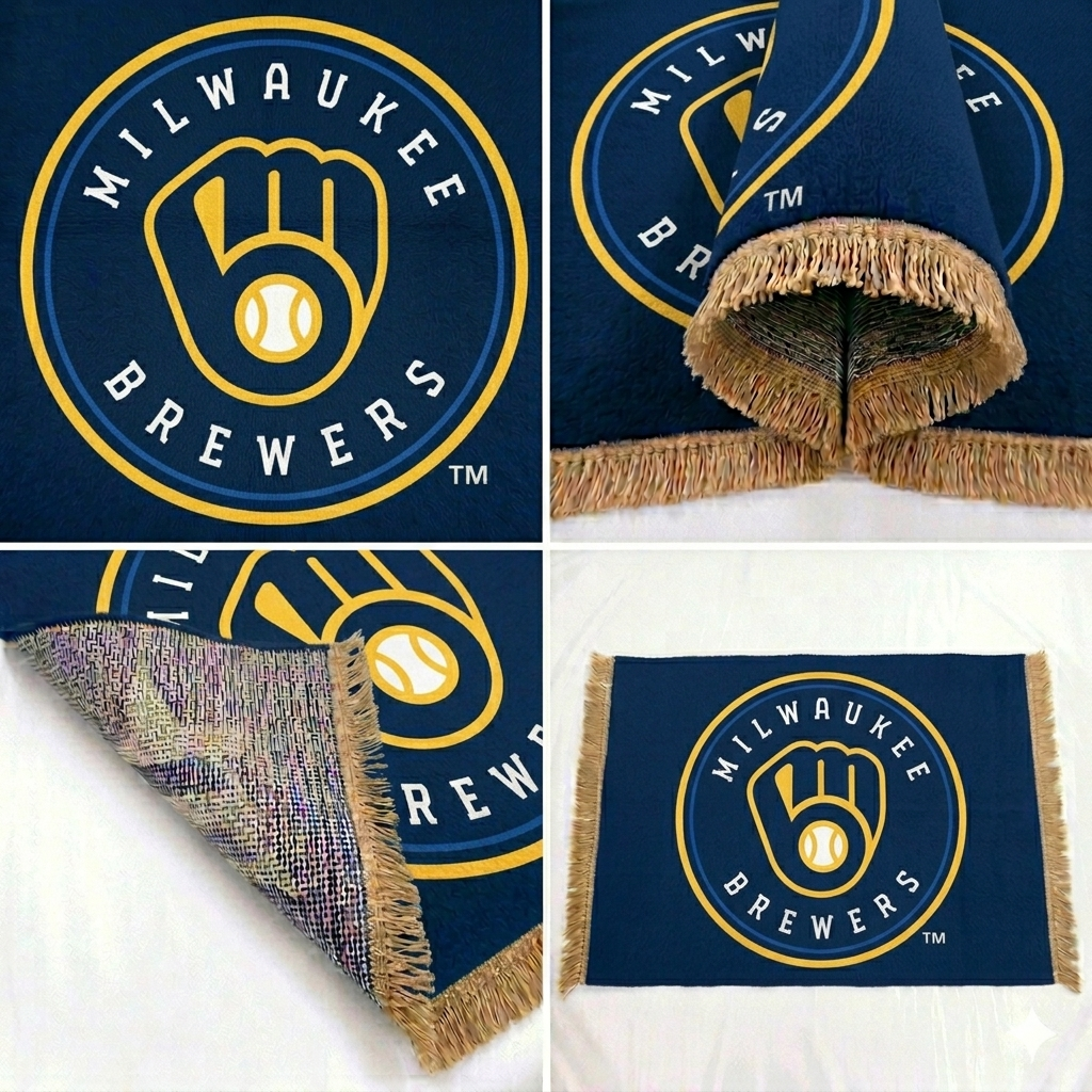 Milwaukee Brewers MLB Hand-Knotted Wool Wall Flag