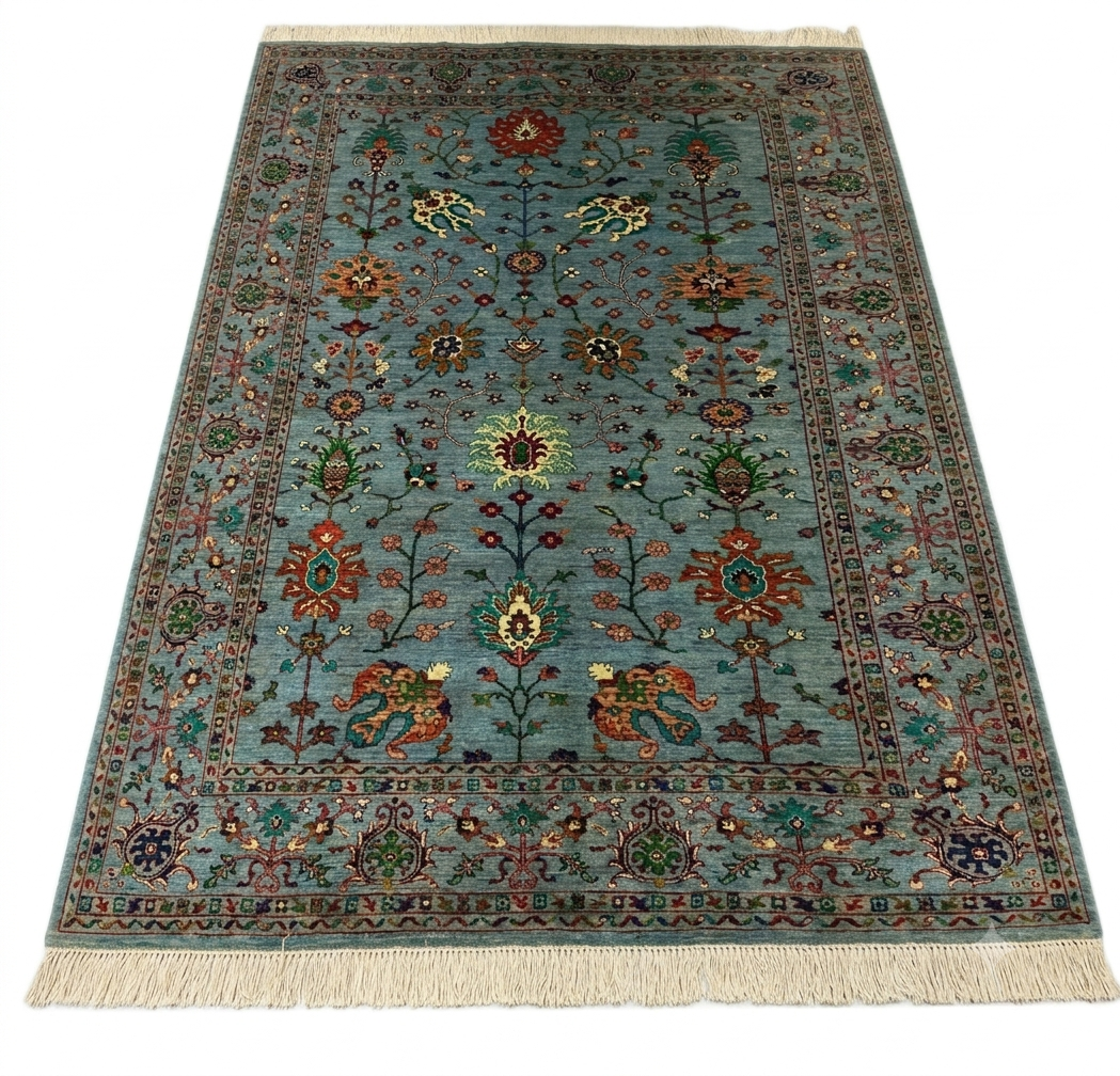 Soft Seafoam Whispering Garden Area Rug