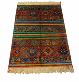 Artisan Kilim-Style Multi-Color Medallion Area Piece