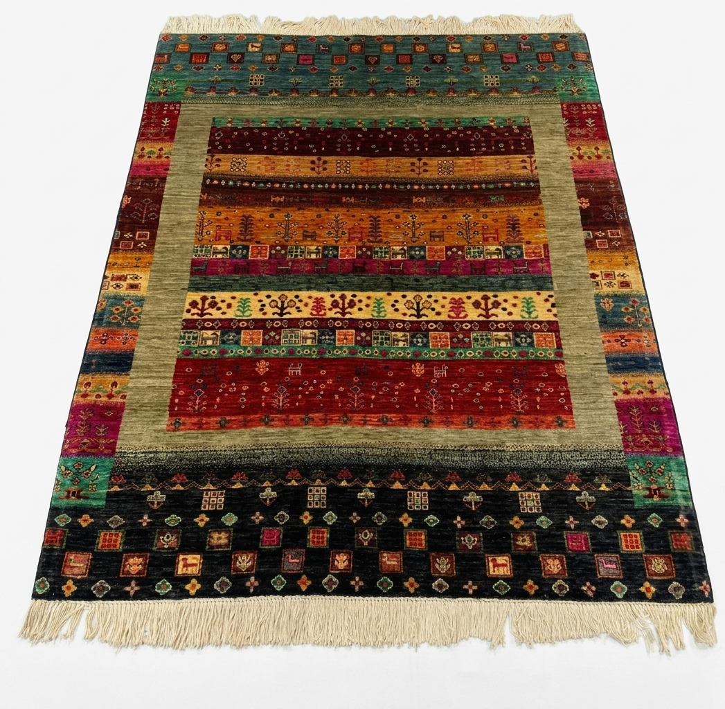 Whispering Desert Nights Handwoven Tribal Rug