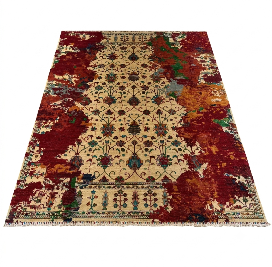 Bohemian-Style Deconstructed Medallion Area Rug
