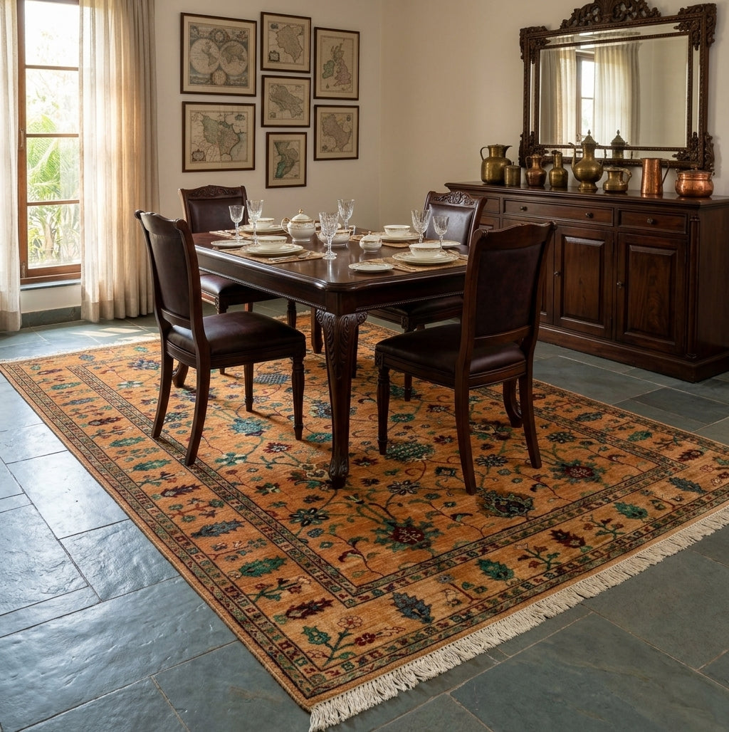 Indo-Persian Cypress Terracotta Accent Rug