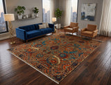 Sultanabad Transitional Sickle-Leaf Area Rug