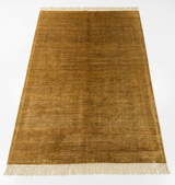 Minimalist Textured Wool Floral Area Rug