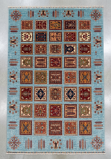 Azure Lattice Area Rug