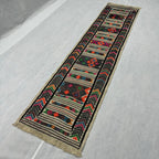 Nomadic Chevron Striped Kilim Runner