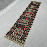 Nomadic Chevron Striped Kilim Runner