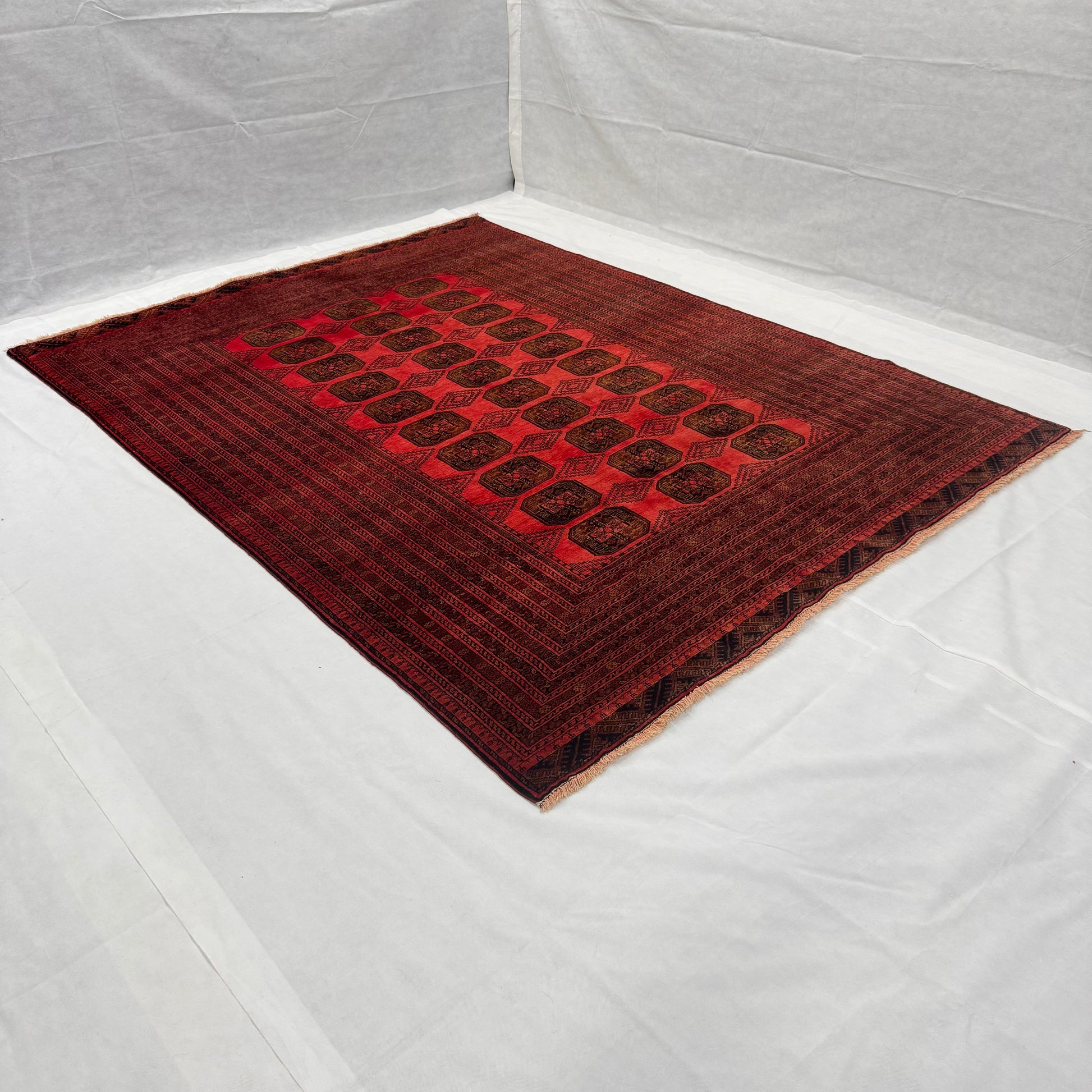 Elephant Foot Gul Handmade Afghan Wool Rug