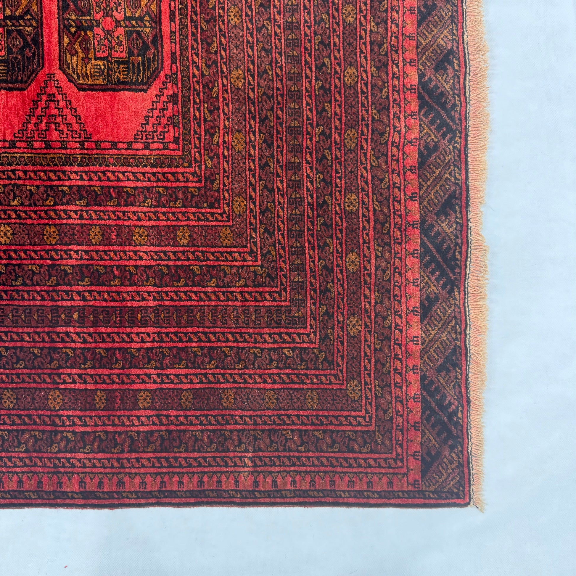 Elephant Foot Gul Handmade Afghan Wool Rug