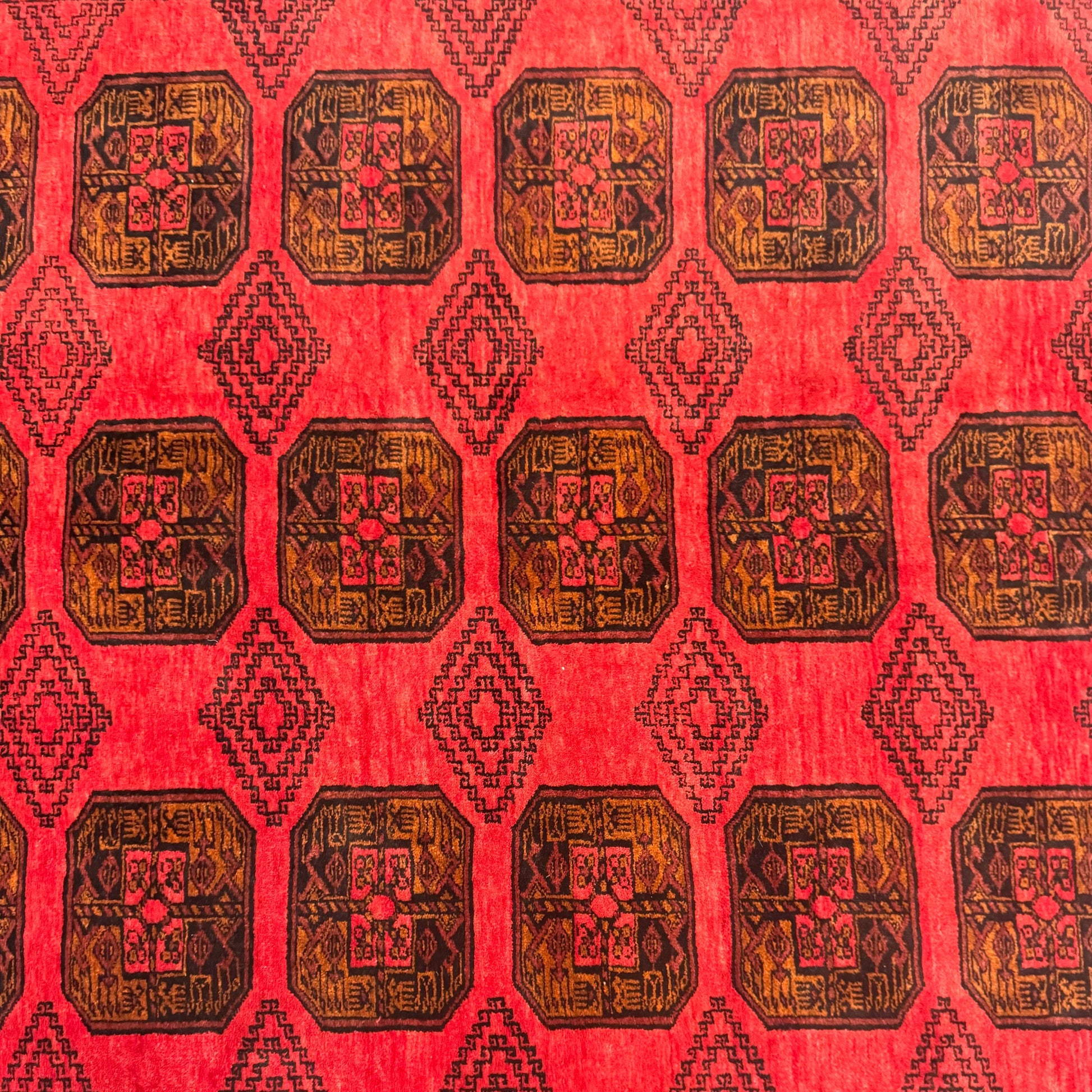 Elephant Foot Gul Handmade Afghan Wool Rug