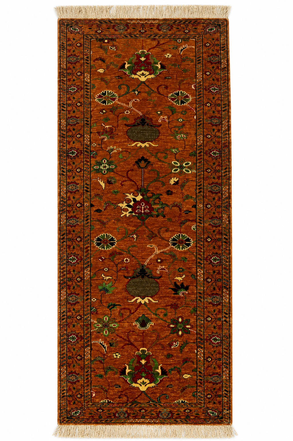 Vintage Floral Medallion Hall Runner Rug