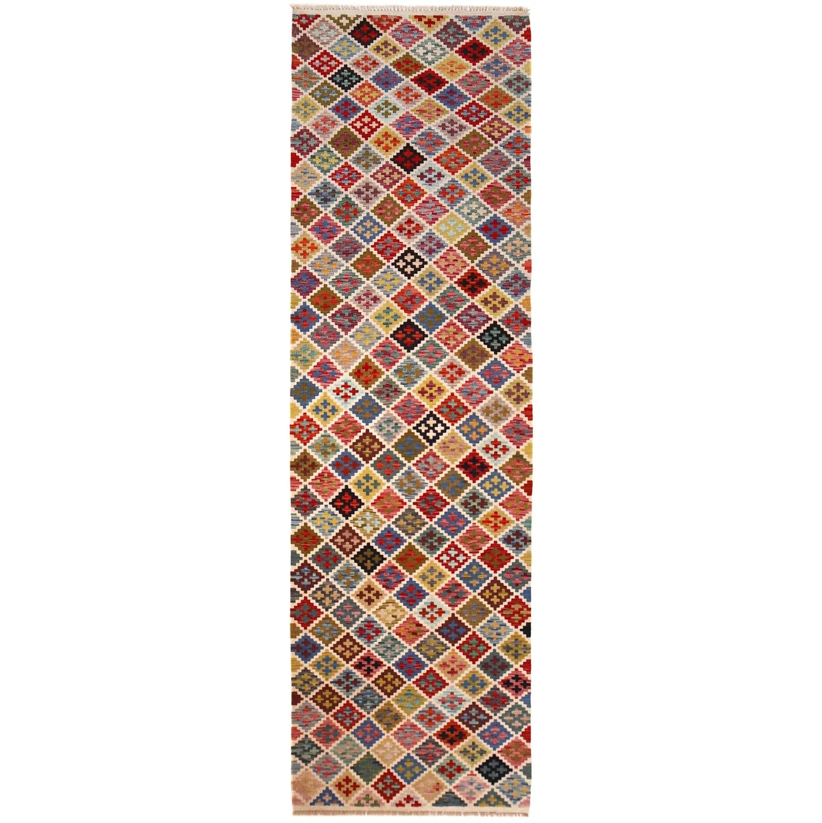 Harlequin Diamond Tile Kilim Runner