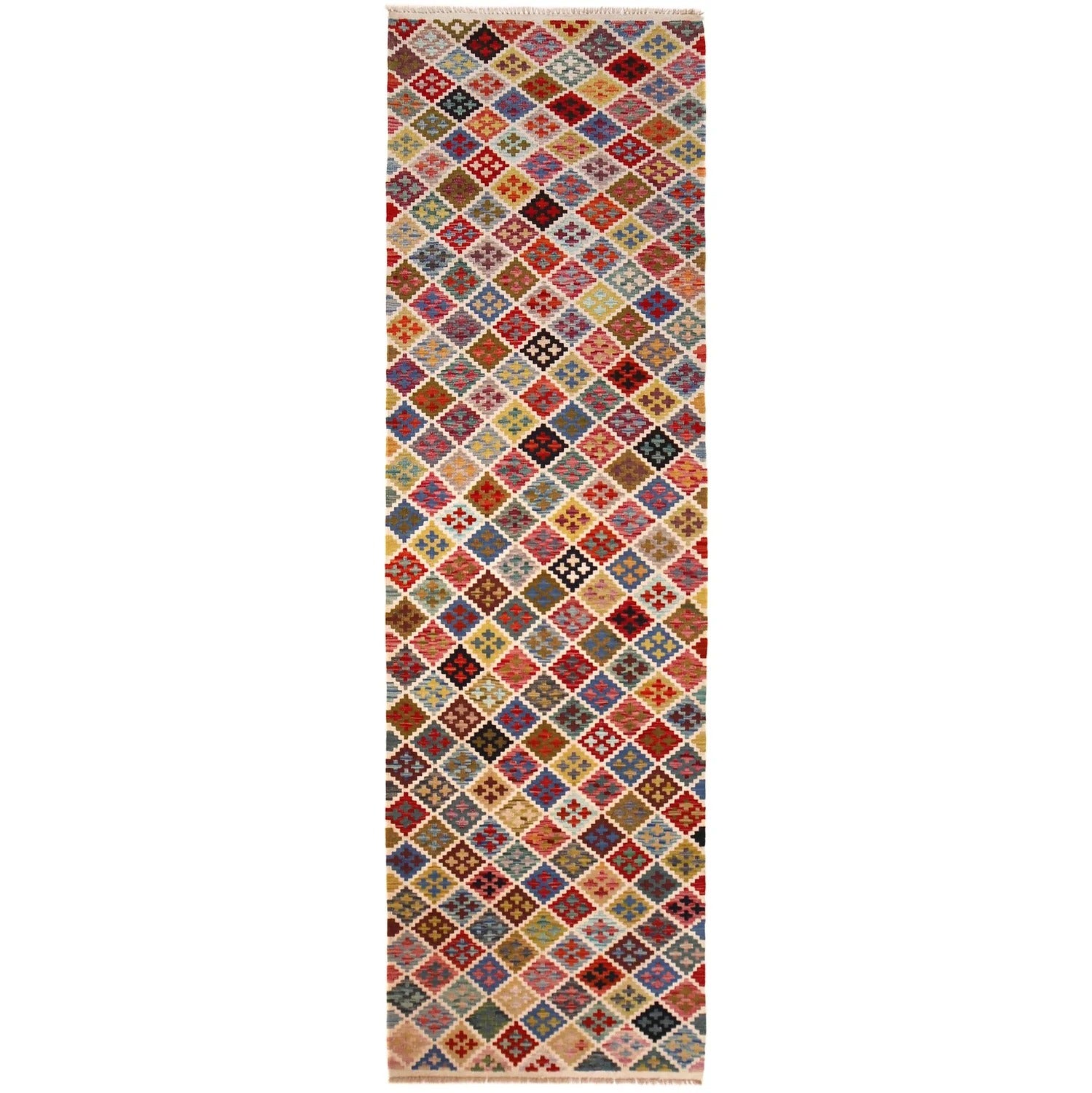Harlequin Diamond Tile Kilim Runner