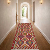 Tribal Diamond Lattice Kilim Runner