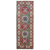 Kazak Geometric Star Medallion Runner Rug