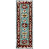 Turquoise Blue & Crimson Runner