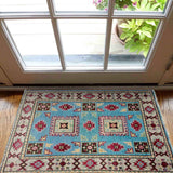 Traditional Geometric Kazak Entryway Rug