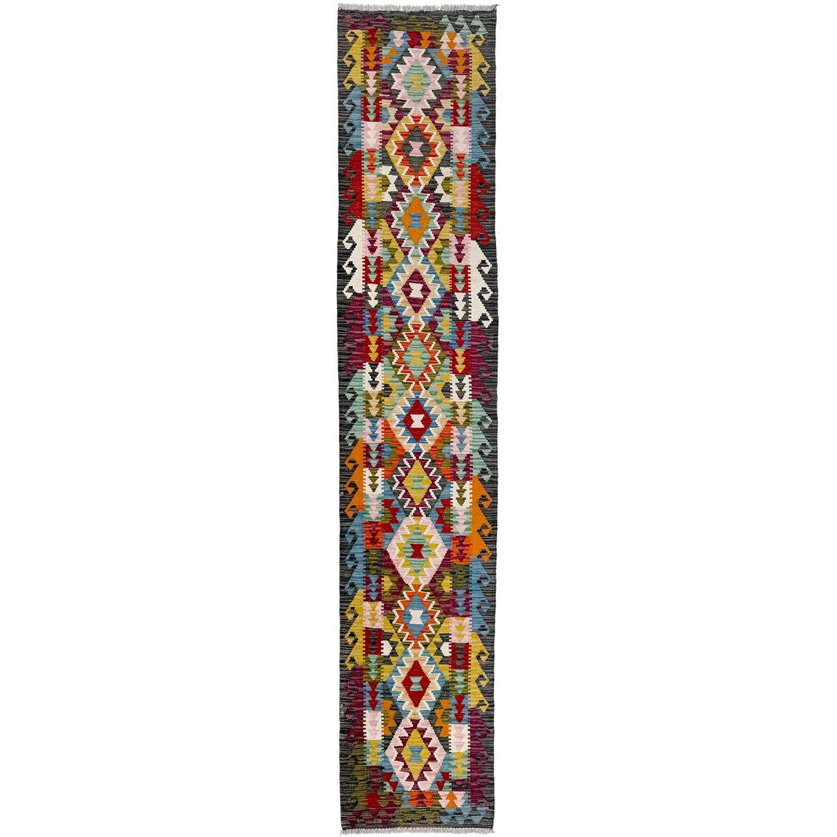 Multicolor Tribal Flatweave Accent Kilim