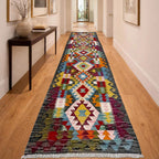 Multicolor Tribal Flatweave Accent Kilim