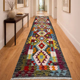 Multicolor Tribal Flatweave Accent Kilim