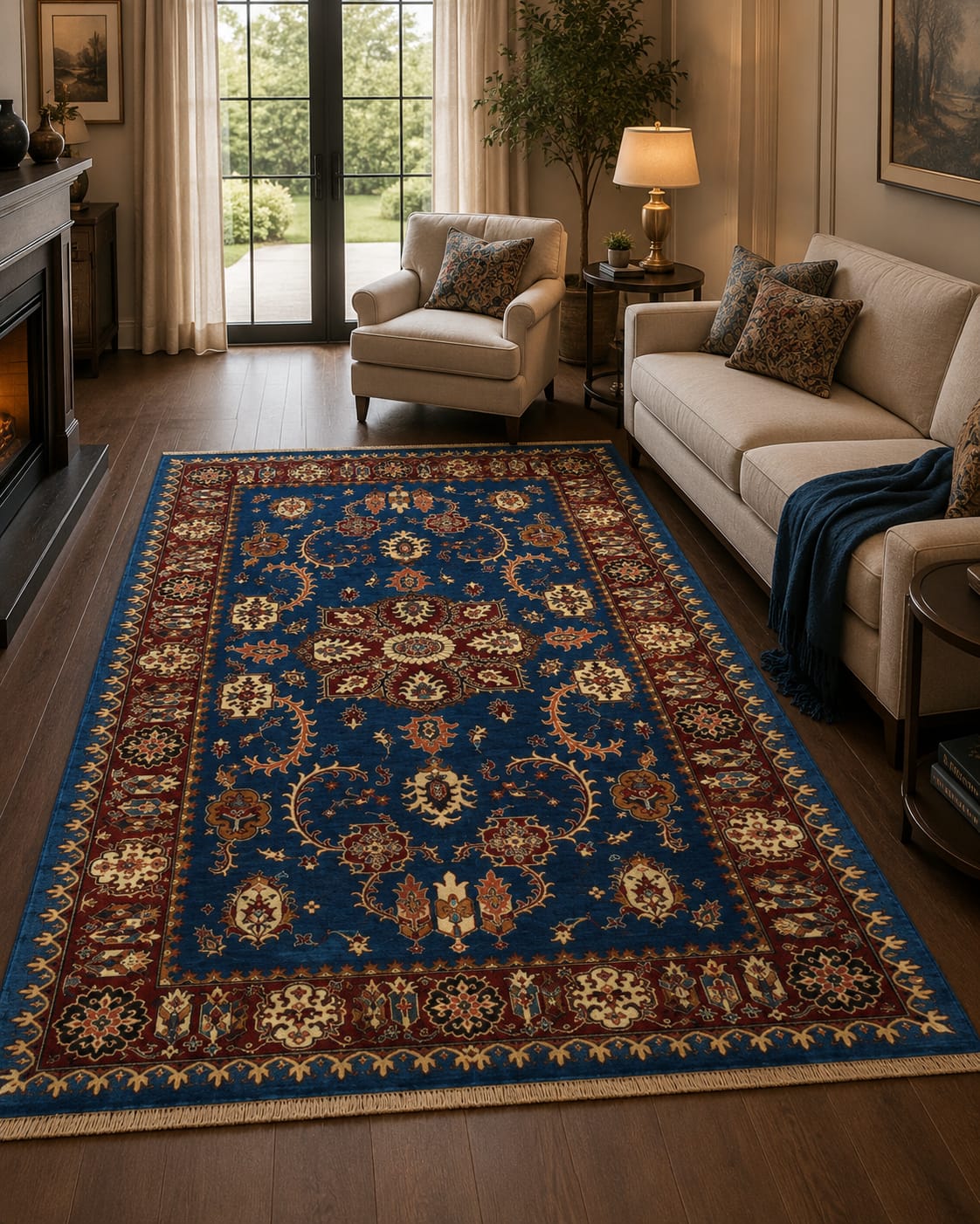 Vintage Ziegler Chobi Floral Area Rug