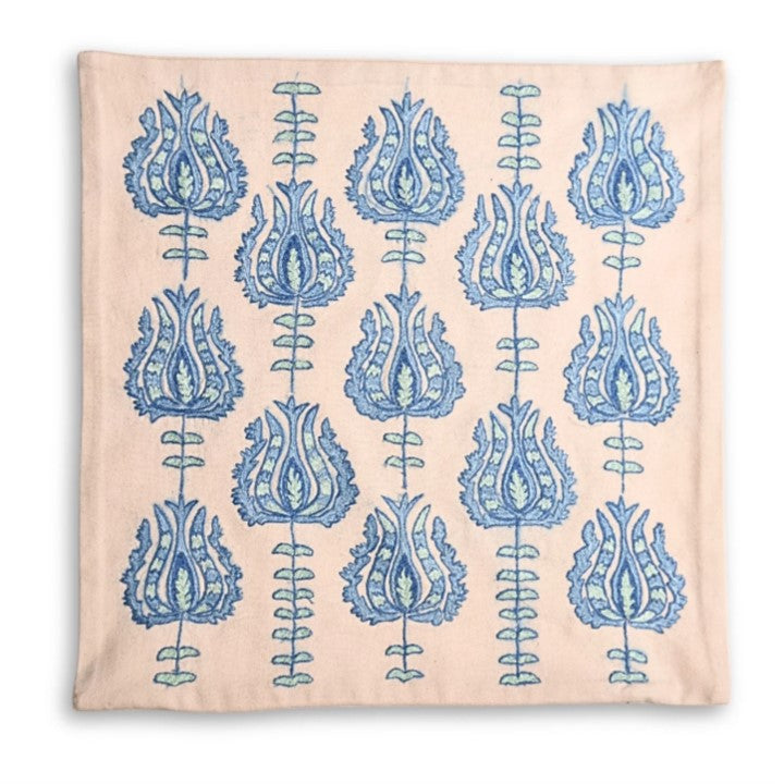 Ottoman Tulip Stem Embroidered Cushion
