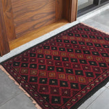 Belouch Diamond Lattice Rug
