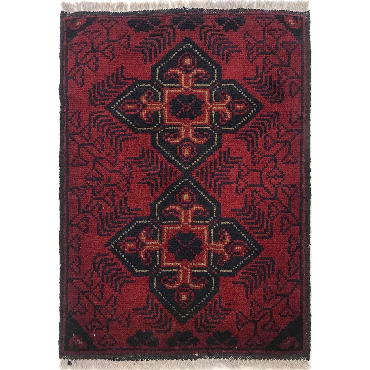 Hand-Knotted Turkmen Rug