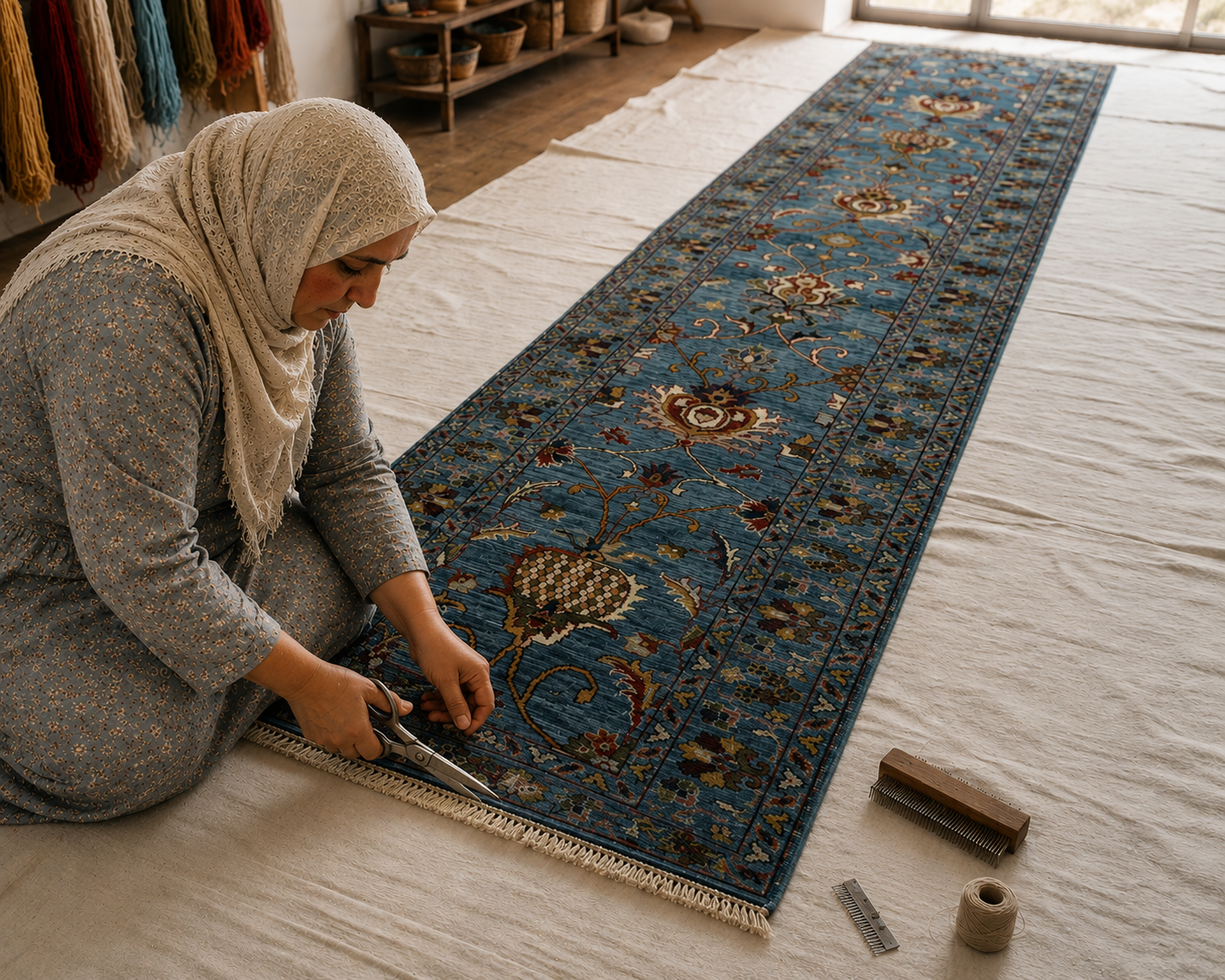 Luxurious Chobi Handmade Runner Rug
