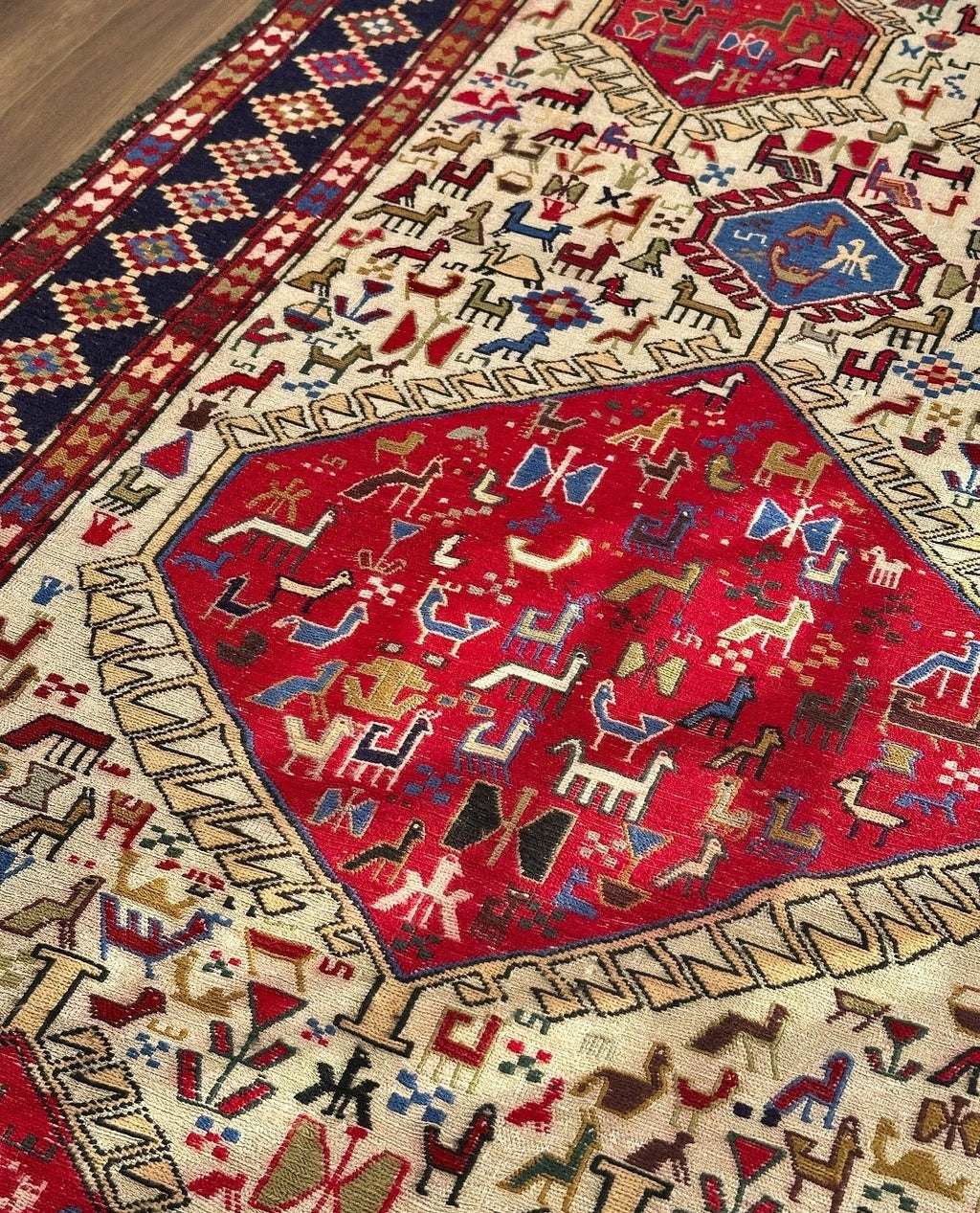 Persian Shiraz Zoomorphic Kilim